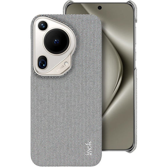 IMAK Ruiyi Series for Huawei Pura 70 Ultra Case Cloth Texture Leather+PC Hard Phone Cover - Light Grey