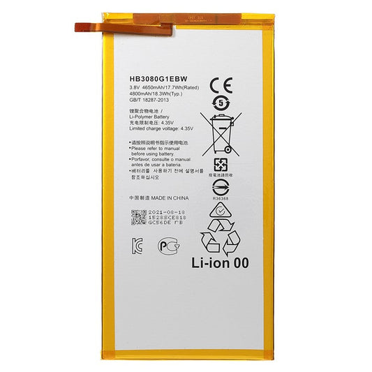 3.85V 4650mAh Li-polymer Replacement Battery HB3080G1EBW (Without Logo) for Huawei Mediapad M1 8.0 S8-701W
