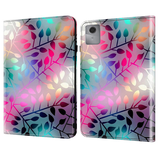 For Lenovo Tab M11 / Xiaoxin Pad 11 2024 Case Leather Tablet Cover with Card Holder -  Maple Leaf