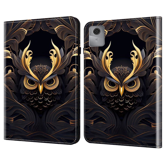 For Lenovo Tab M11 / Xiaoxin Pad 11 2024 Case Leather Tablet Cover with Card Holder -  Owl