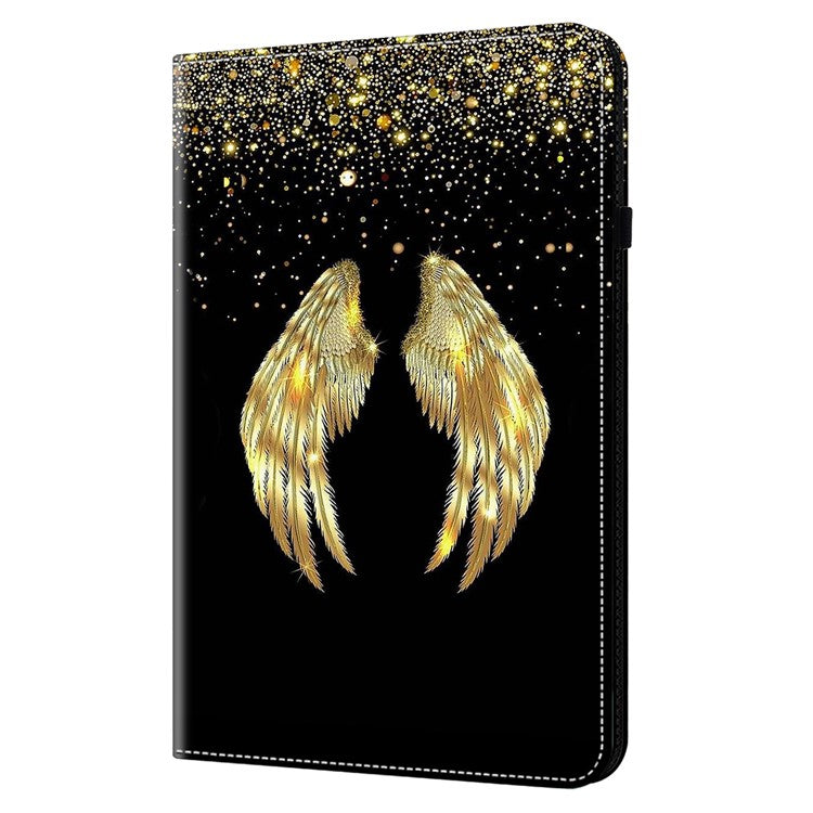 For Honor Pad 8 Stand Case Pattern Print Leather Tablet Cover with Card Slots - Gold Wings