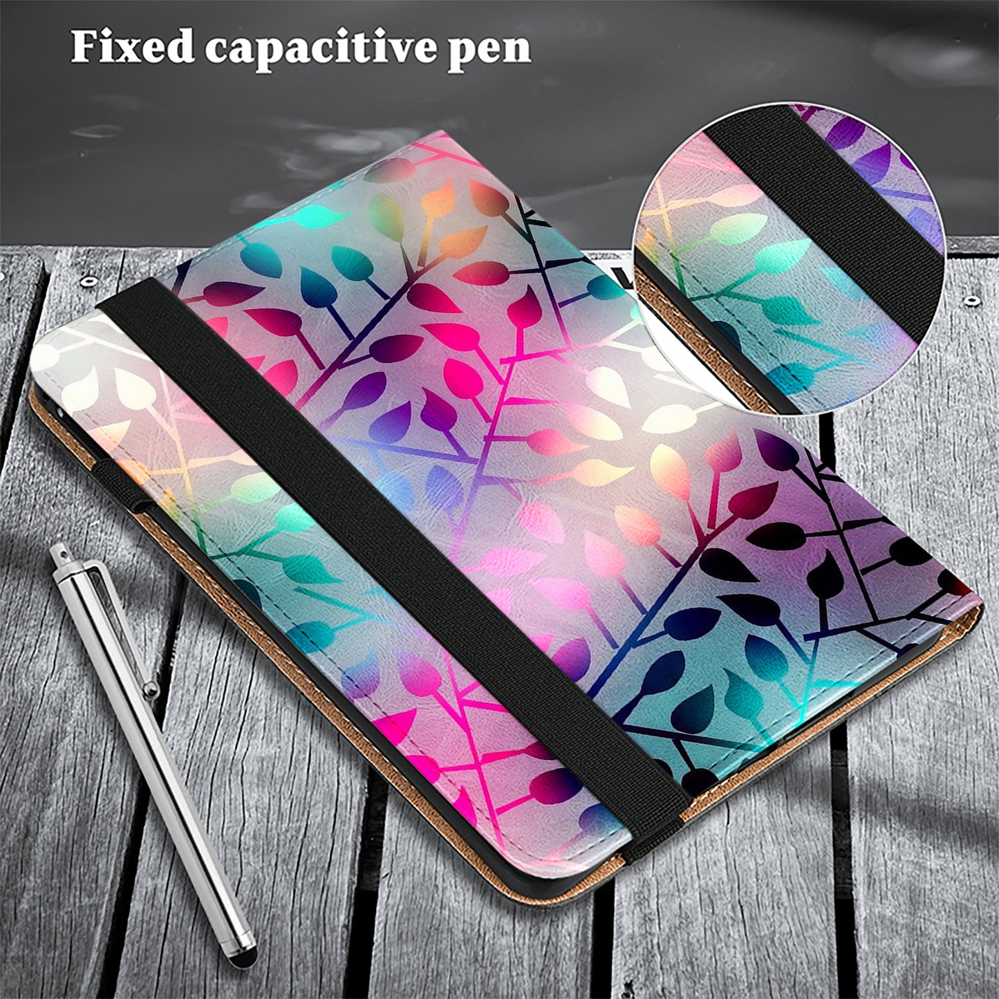 For Samsung Galaxy Tab S10 / S9 / Tab S9 FE Case Folio Stand PU Leather Pattern Tablet Cover - Maple Leaf
