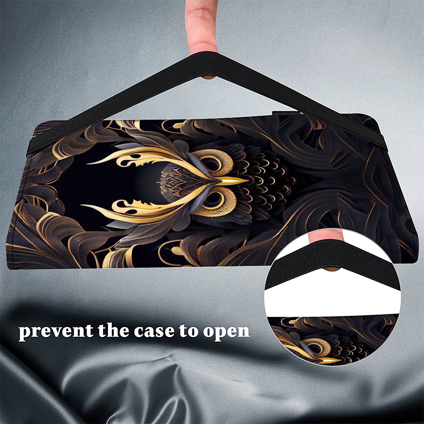 For Samsung Galaxy Tab S10+ / S9+ / S9 FE+ Case Pattern Printing PU Leather Tablet Cover with Stand Function - Owl