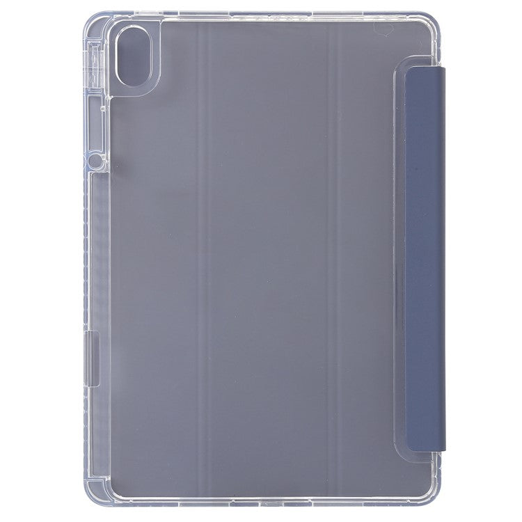 For Huawei MatePad 11.5 S Case Tri-fold Stand PU Leather+TPU+Clear Acrylic Tablet Cover -  Lavender Purple