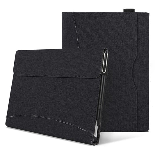 For Microsoft Surface Pro 10 / 9 / 8 Case Stand Wallet Function Laptop Leather Cover - Black
