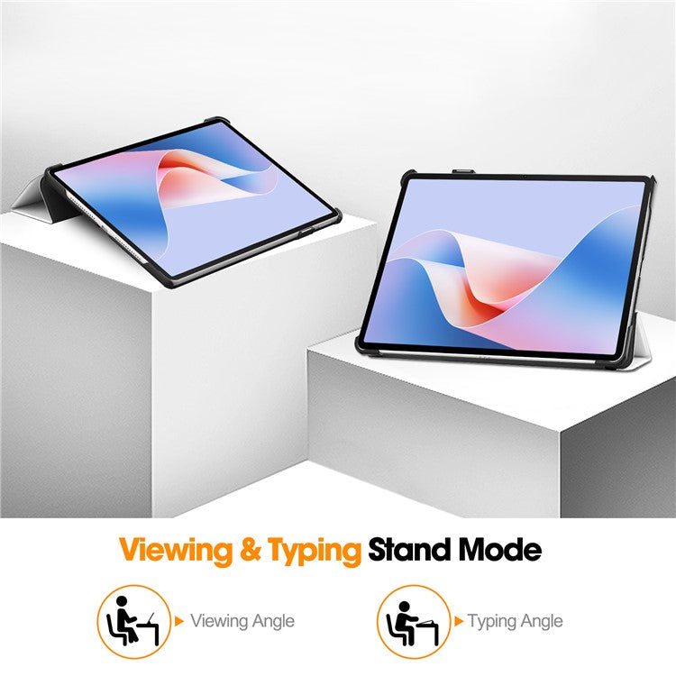 For Huawei MatePad 11.5 S Case Tri-Fold Stand Pattern Print Leather Tablet Cover with Auto Wake / Sleep - Cat