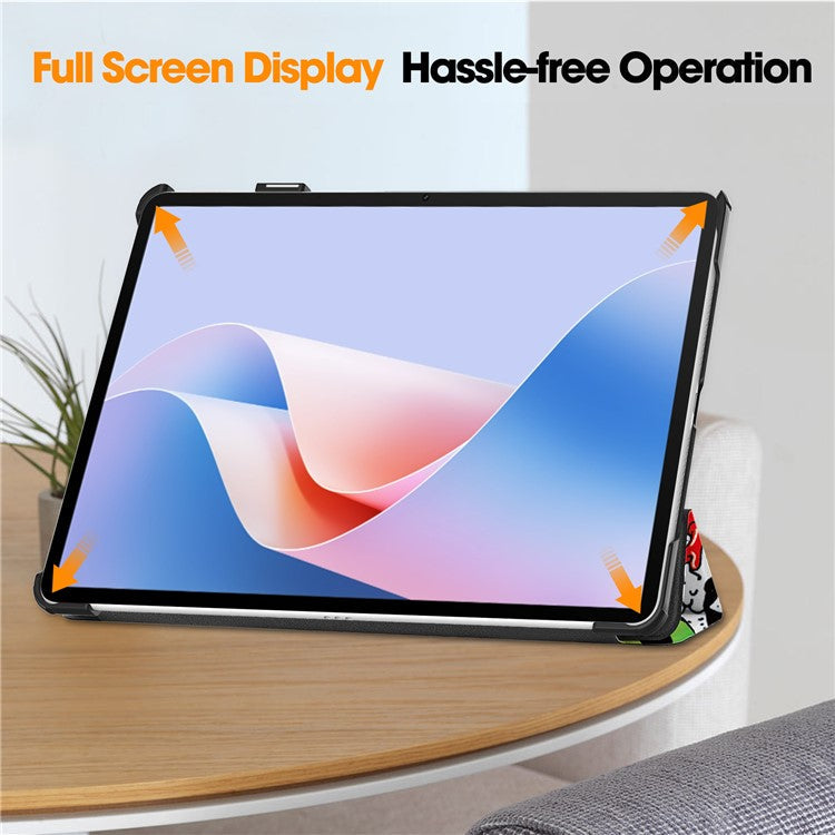 For Huawei MatePad 11.5 S Case Tri-Fold Stand Pattern Print Leather Tablet Cover with Auto Wake / Sleep - Graffiti