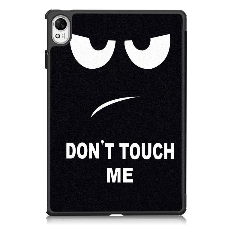 For Huawei MatePad 11.5 S Case Tri-Fold Stand Pattern Print Leather Tablet Cover with Auto Wake / Sleep - Don't Touch Me