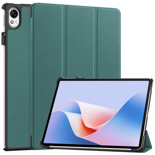For Huawei MatePad 11.5 S Case Auto Wake / Sleep Tri-Fold Stand Leather Tablet Cover - Blackish Green