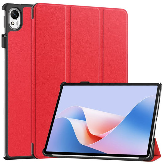 For Huawei MatePad 11.5 S Case Auto Wake / Sleep Tri-Fold Stand Leather Tablet Cover - Red