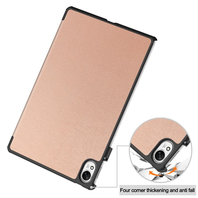 For Huawei MatePad 11.5 S Case Auto Wake / Sleep Tri-Fold Stand Leather Tablet Cover - Rose Gold