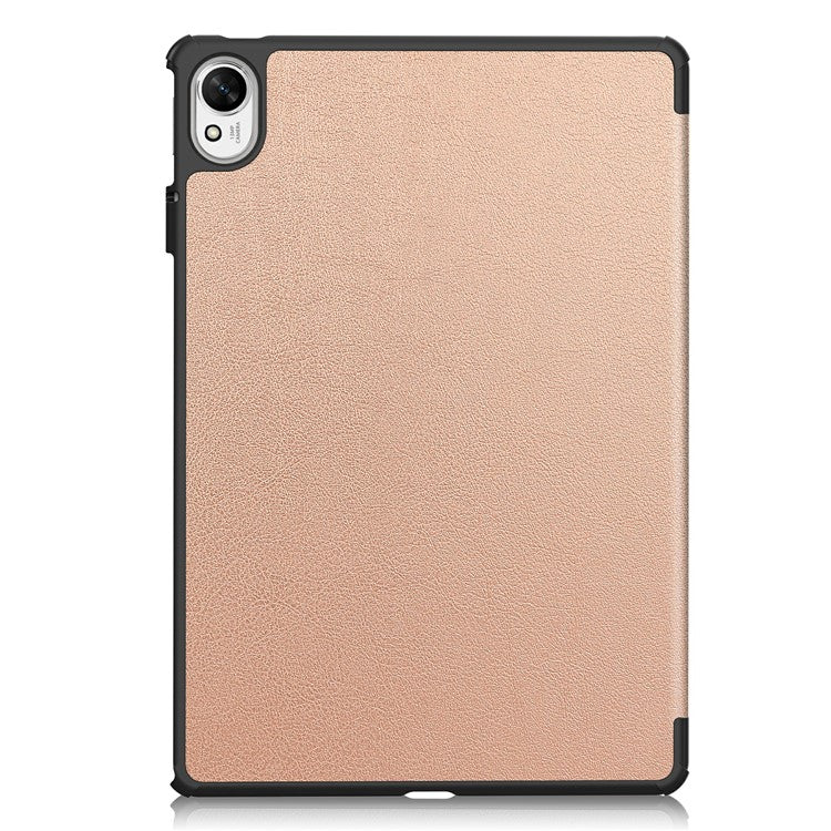For Huawei MatePad 11.5 S Case Auto Wake / Sleep Tri-Fold Stand Leather Tablet Cover - Rose Gold