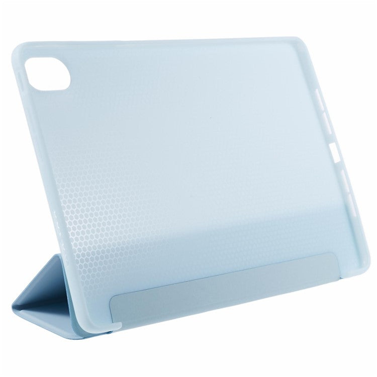 For Huawei MatePad 11.5 S Case Tri-Fold Stand  Leather Tablet Cover Honeycomb Texture - Baby Blue
