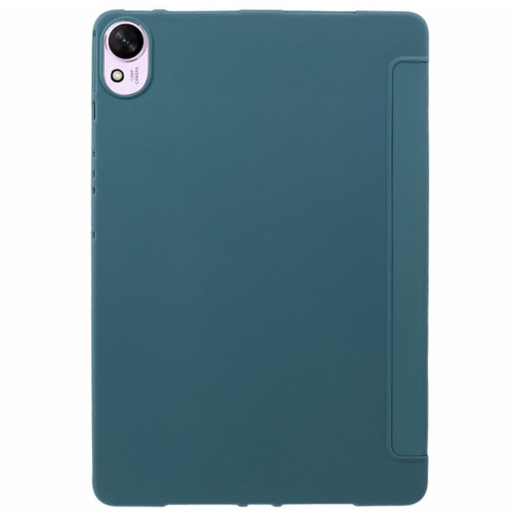For Huawei MatePad 11.5 S Case Tri-fold Stand  Leather Tablet Cover Honeycomb Texture - Dark Green