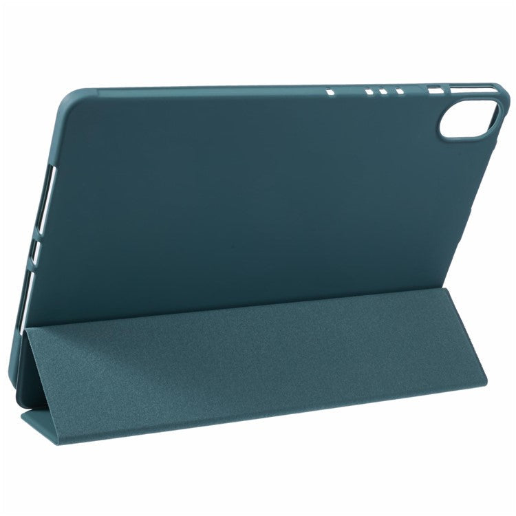 For Huawei MatePad 11.5 S Case Tri-fold Stand  Leather Tablet Cover Honeycomb Texture - Dark Green