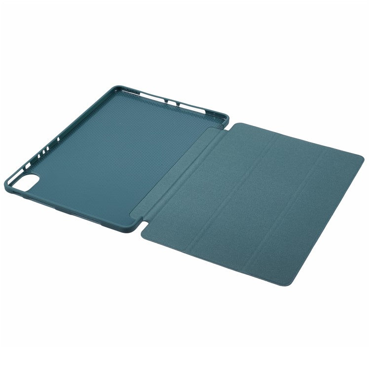 For Huawei MatePad 11.5 S Case Tri-fold Stand  Leather Tablet Cover Honeycomb Texture - Dark Green