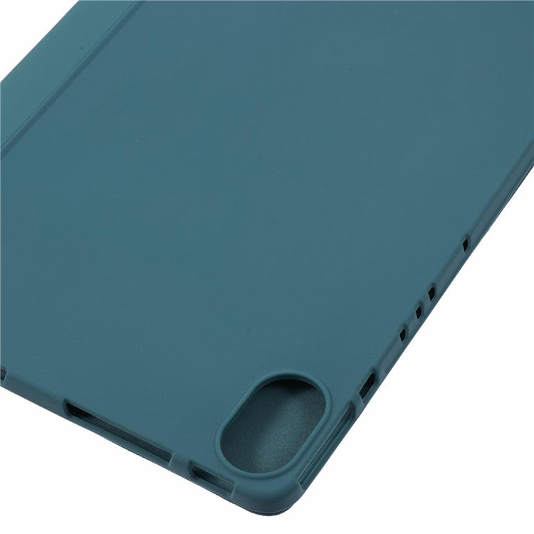 For Huawei MatePad 11.5 S Case Tri-fold Stand  Leather Tablet Cover Honeycomb Texture - Dark Green