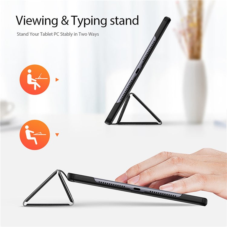 DUX DUCIS Domo Series for Huawei MatePad 11.5 S Tablet Case Tri-Fold Stand Leather Shell - Black