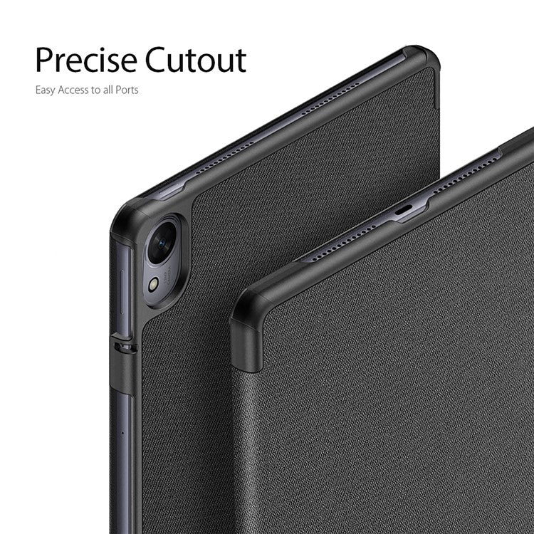 DUX DUCIS Domo Series for Huawei MatePad 11.5 S Tablet Case Tri-Fold Stand Leather Shell - Black