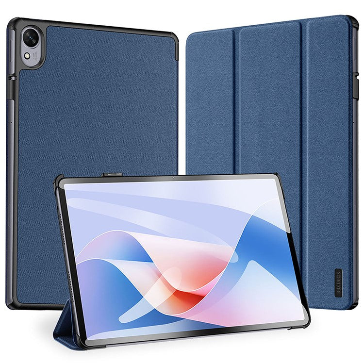 DUX DUCIS Domo Series for Huawei MatePad 11.5 S Tablet Case Tri-Fold Stand Leather Shell - Blue
