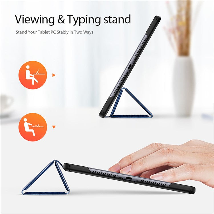 DUX DUCIS Domo Series for Huawei MatePad 11.5 S Tablet Case Tri-Fold Stand Leather Shell - Blue