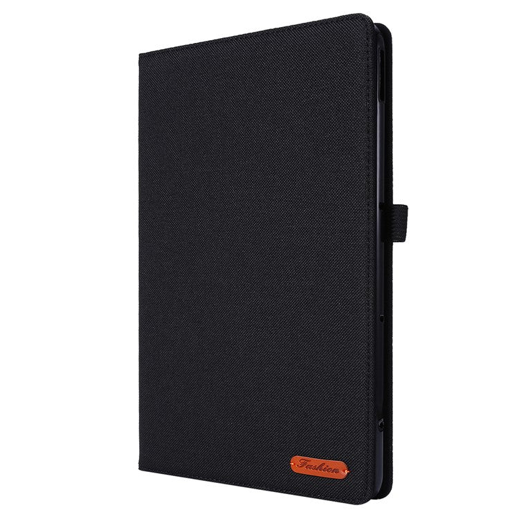 For Huawei MatePad SE 11 Leather Case Card Holder Cloth Texture Tablet Stand Cover - Black