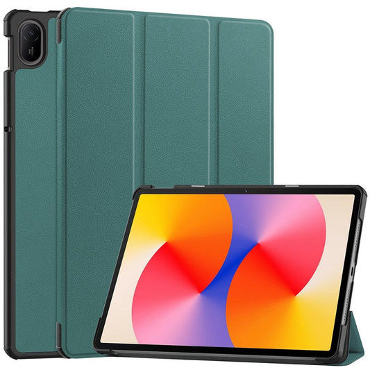 For Huawei MatePad SE 11 Stand Case Shockproof Leather Tablet Cover - Blackish Green