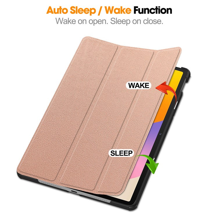 For Huawei MatePad SE 11 Stand Case Shockproof Leather Tablet Cover - Rose Gold
