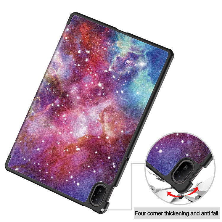 For Huawei MatePad SE 11 Stand Case Pattern Print Leather Tablet Cover - Galaxy