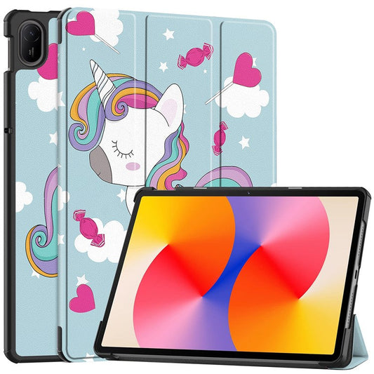 For Huawei MatePad SE 11 Stand Case Pattern Print Leather Tablet Cover - Horse