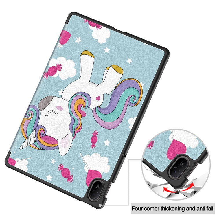 For Huawei MatePad SE 11 Stand Case Pattern Print Leather Tablet Cover - Horse