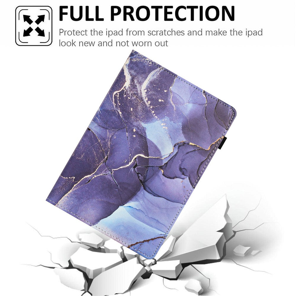 For Lenovo Tab M10 (Gen 3) Case Multi-Angle Viewing Smart PU Leather Marble Cover - Grey