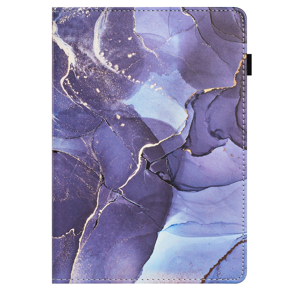 For Lenovo Tab M10 (Gen 3) Case Multi-Angle Viewing Smart PU Leather Marble Cover - Grey