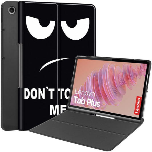For Lenovo Tab Plus Stand Case Pattern Print Leather Tablet Cover - Don't Touch Me