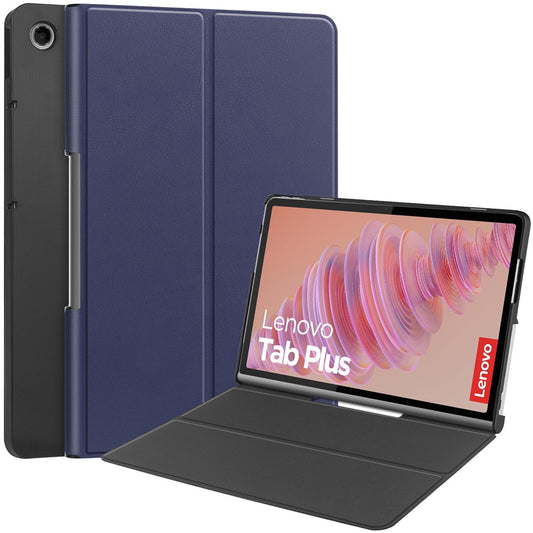 For Lenovo Tab Plus Stand Case Shockproof Leather Tablet Cover - Blue