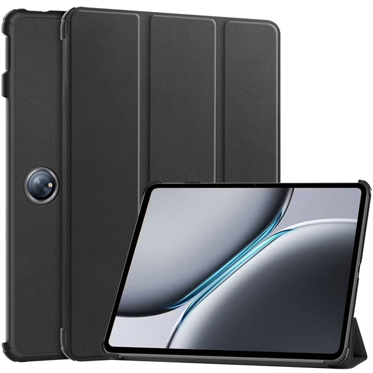 For OnePlus Pad 2 Case Shockproof Leather Stand Tablet Cover - Black