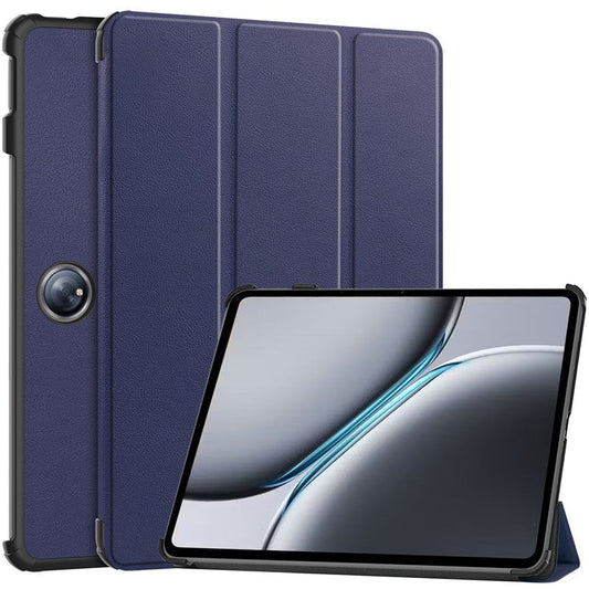 For OnePlus Pad 2 Case Shockproof Leather Stand Tablet Cover - Dark Blue