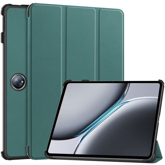 For OnePlus Pad 2 Case Shockproof Leather Stand Tablet Cover - Blackish Green