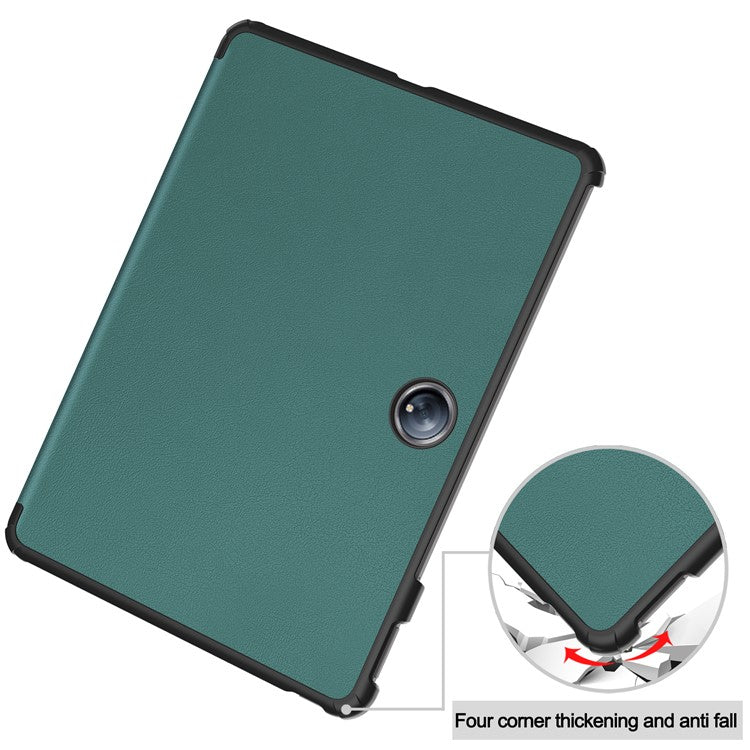 For OnePlus Pad 2 Case Shockproof Leather Stand Tablet Cover - Blackish Green
