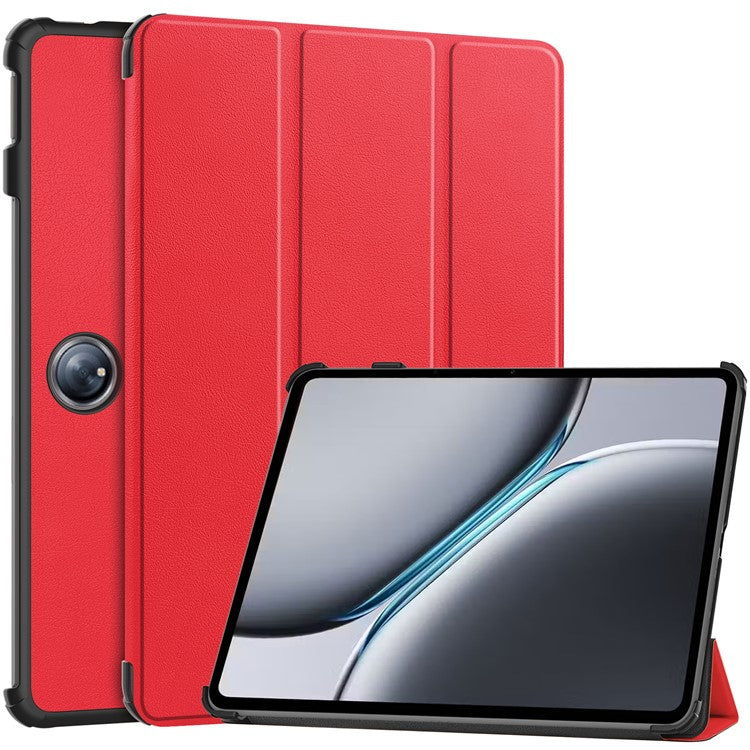 For OnePlus Pad 2 Case Shockproof Leather Stand Tablet Cover - Red
