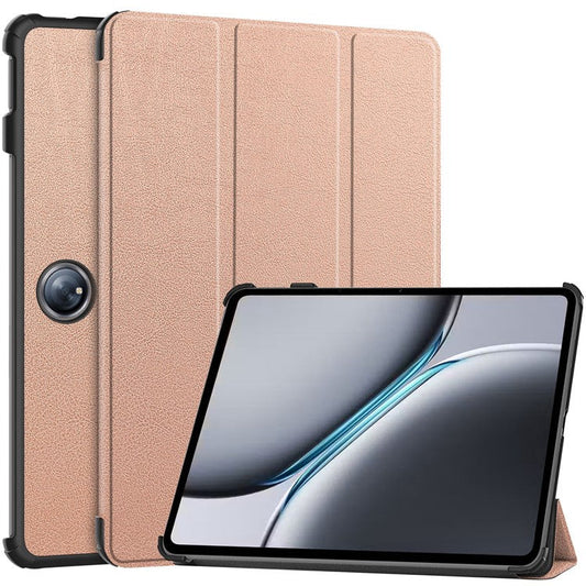 For OnePlus Pad 2 Case Shockproof Leather Stand Tablet Cover - Rose Gold