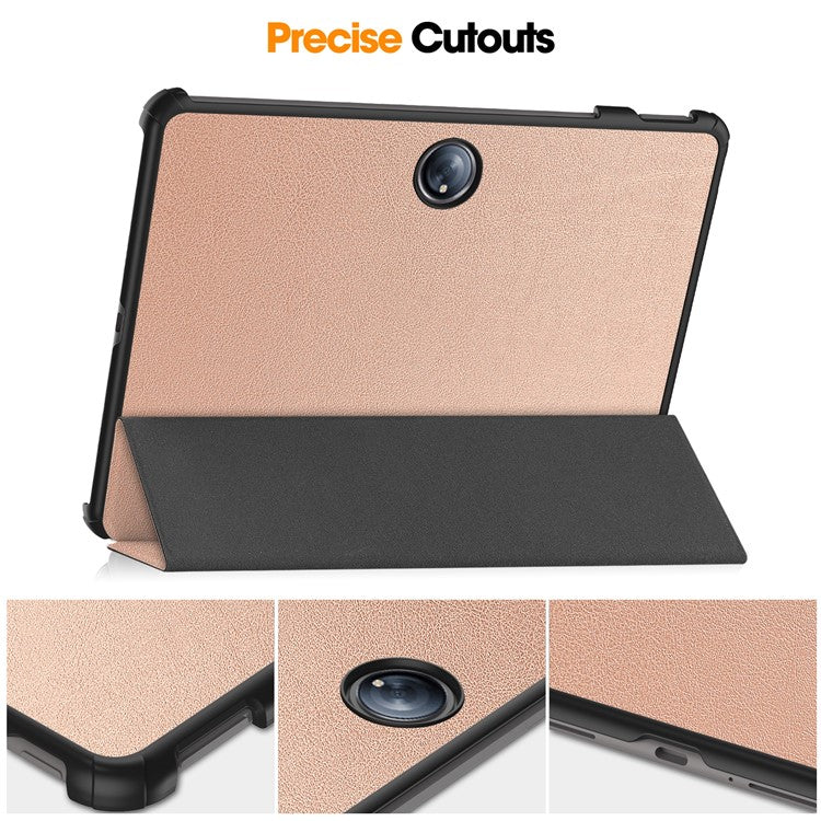 For OnePlus Pad 2 Case Shockproof Leather Stand Tablet Cover - Rose Gold
