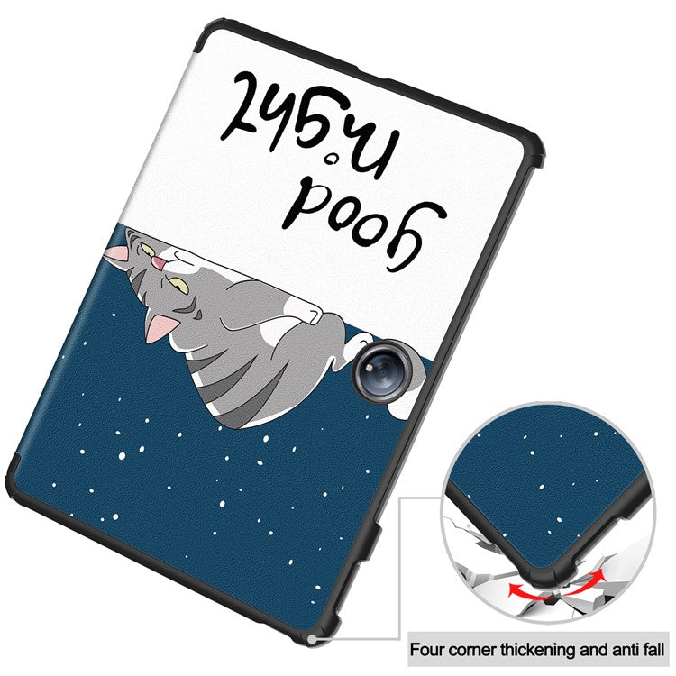 For OnePlus Pad 2 Stand Case Pattern Print Leather Tablet Cover - Cat