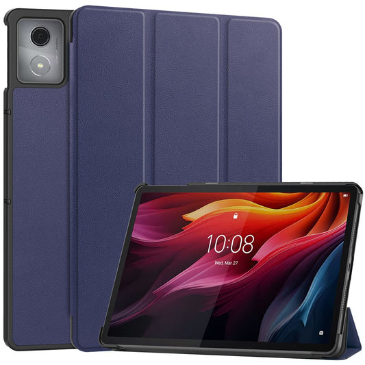 For Lenovo Tab K11 Plus Shockproof Case Leather Stand Tablet Cover - Dark Blue