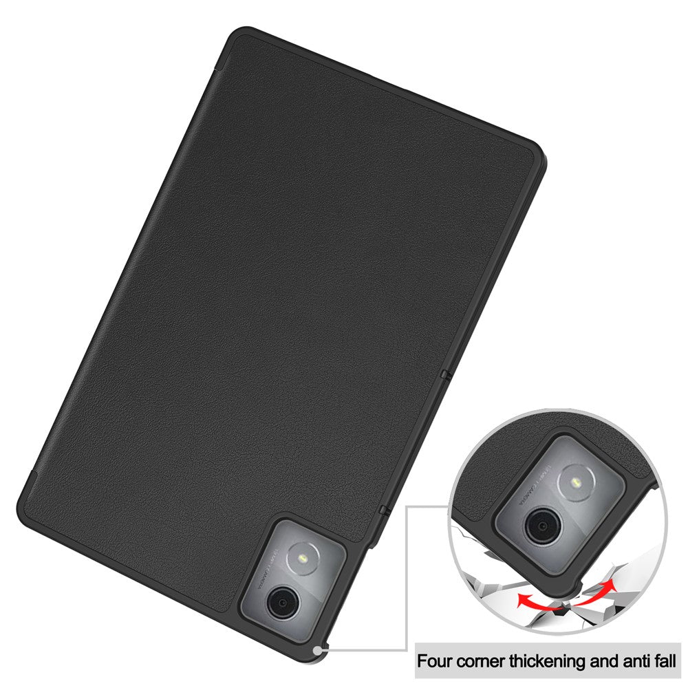 For Lenovo Tab K11 Plus Shockproof Case Leather Stand Tablet Cover - Black