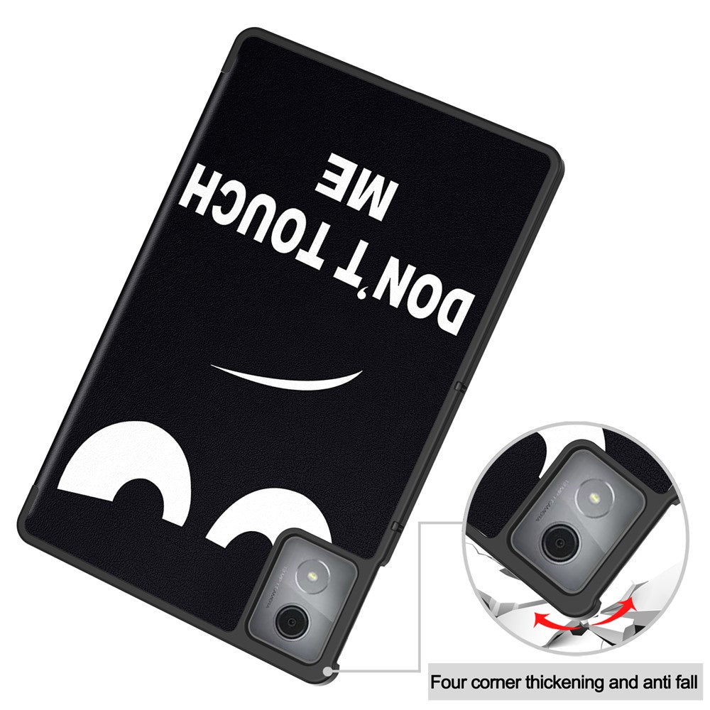 For Lenovo Tab K11 Plus Case Pattern Print Leather Tablet Cover with Stand - Don't Touch Me