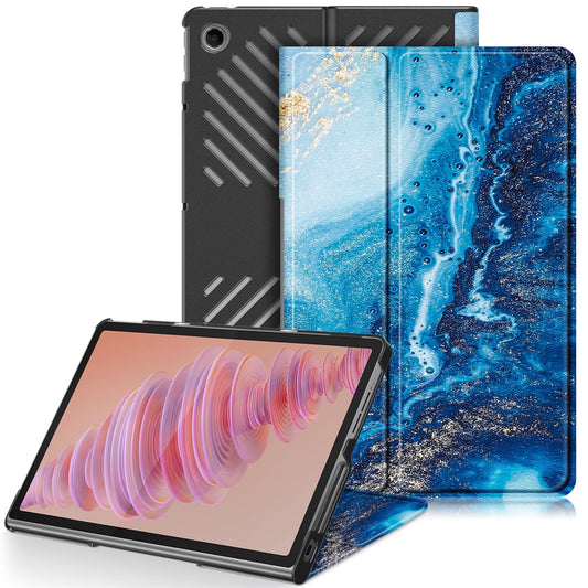 For Lenovo Tab Plus 11.5-inch TB351FU Case Pattern Tablet Leather Cover Hollow Heat Dissipation - Wave