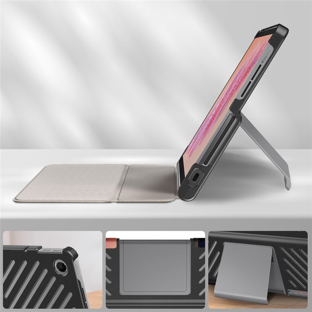 For Lenovo Tab Plus 11.5-inch TB351FU Case Pattern Tablet Leather Cover Hollow Heat Dissipation - Nightfall