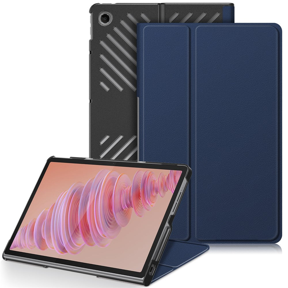 For Lenovo Tab Plus 11.5-inch TB351FU Case Heat Dissipation Stand Leather Tablet Cover - Dark Blue