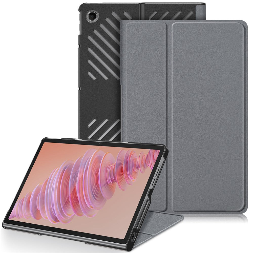 For Lenovo Tab Plus 11.5-inch TB351FU Case Heat Dissipation Stand Leather Tablet Cover - Grey